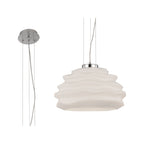 M6274 Nubole Pendant 40cm Round 1 Light Opal White