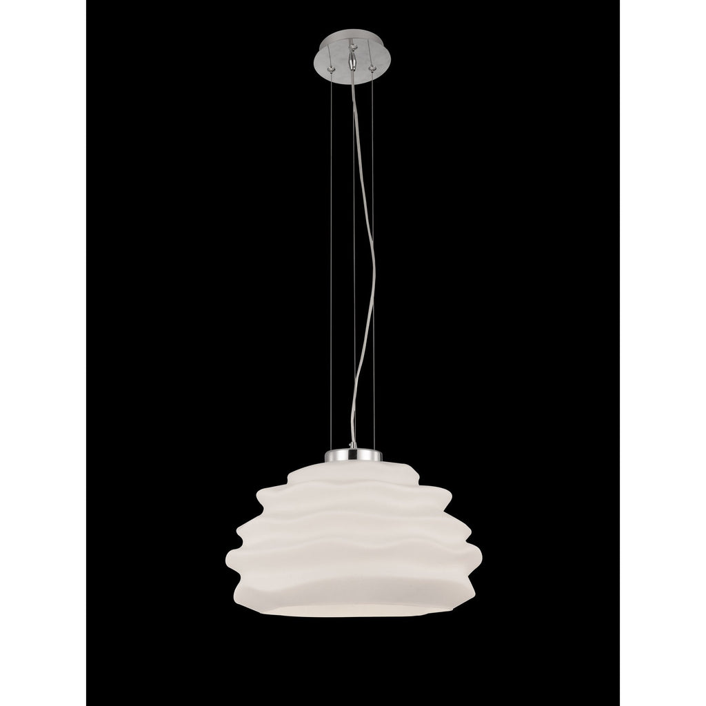 M6274 Nubole Pendant 40cm Round 1 Light Opal White