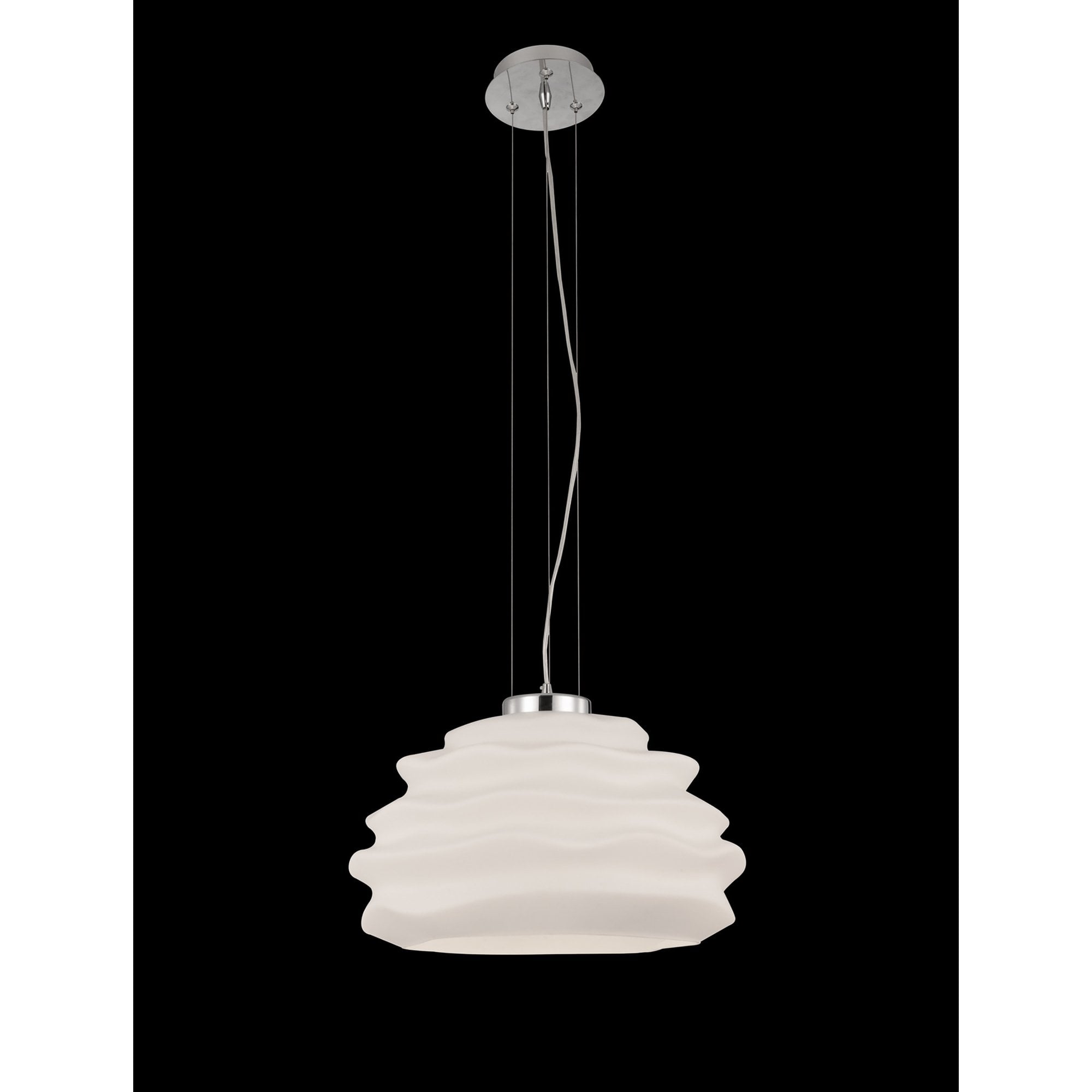 M6274 Nubole Pendant 40cm Round 1 Light Opal White
