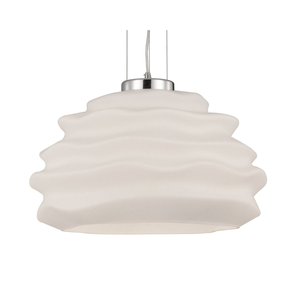 M6274 Nubole Pendant 40cm Round 1 Light Opal White