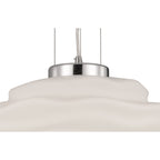 M6274 Nubole Pendant 40cm Round 1 Light Opal White
