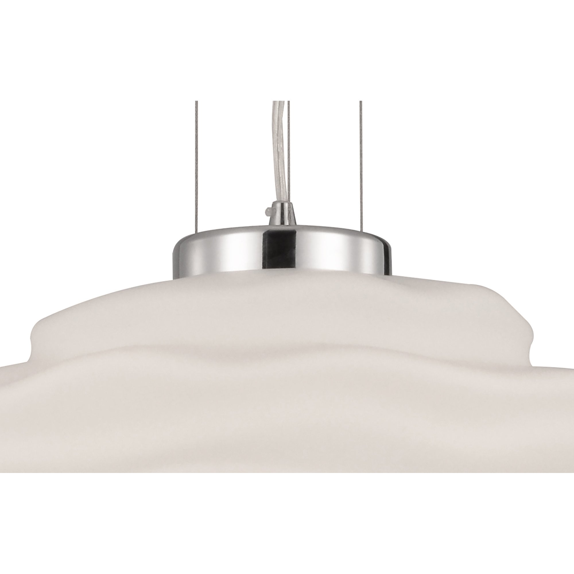M6274 Nubole Pendant 40cm Round 1 Light Opal White