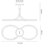 M6602 Nur II Linear Ceiling 50W LED Chrome