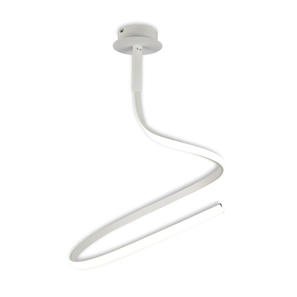M6002 Nur Blanco Semi Flush 30W LED Dimmable White/Frosted Acrylic