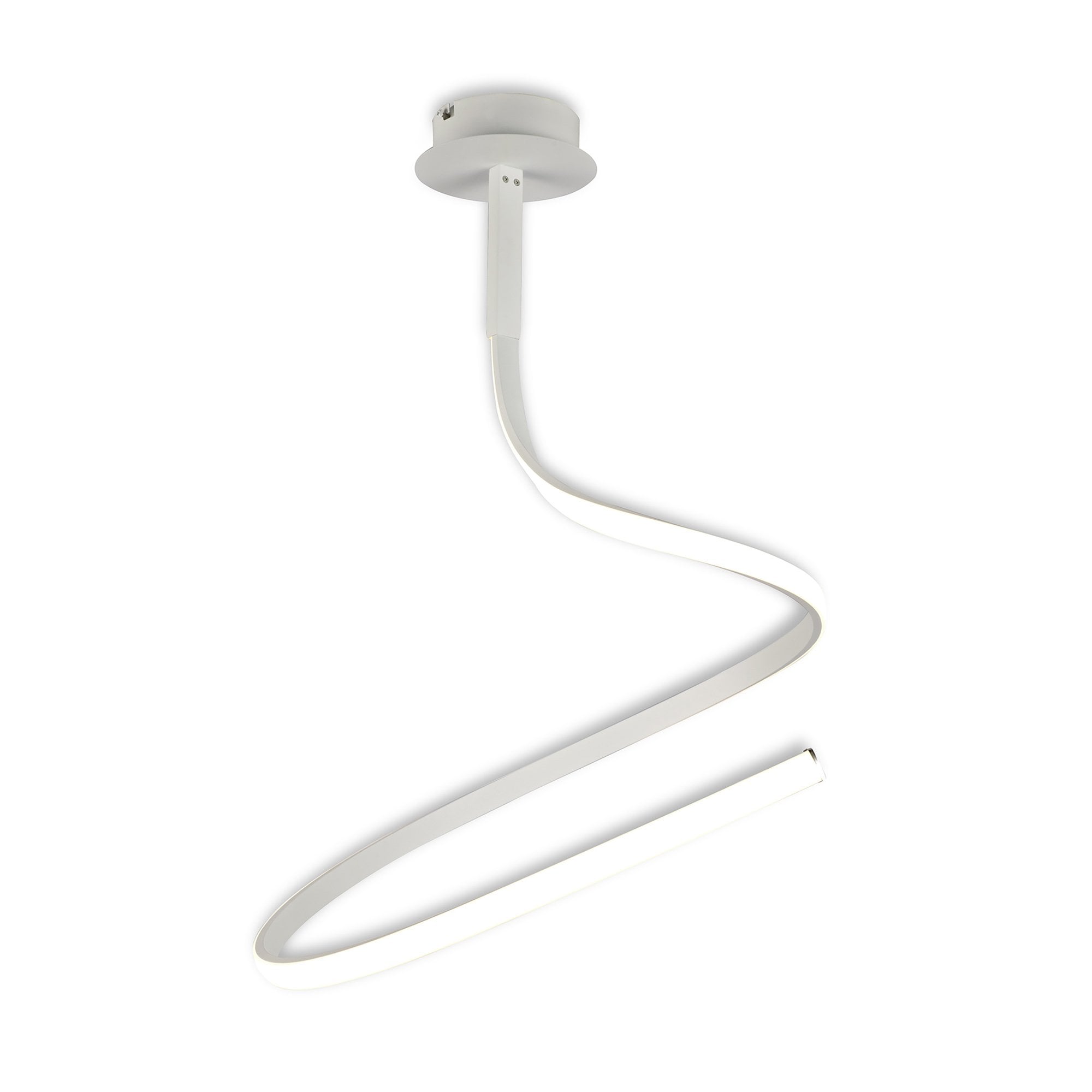 M6002 Nur Blanco Semi Flush 30W LED Dimmable White/Frosted Acrylic