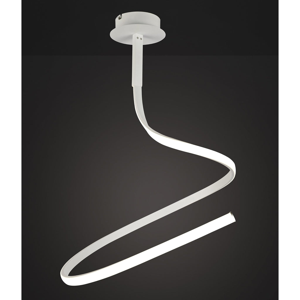 M6002 Nur Blanco Semi Flush 30W LED Dimmable White/Frosted Acrylic