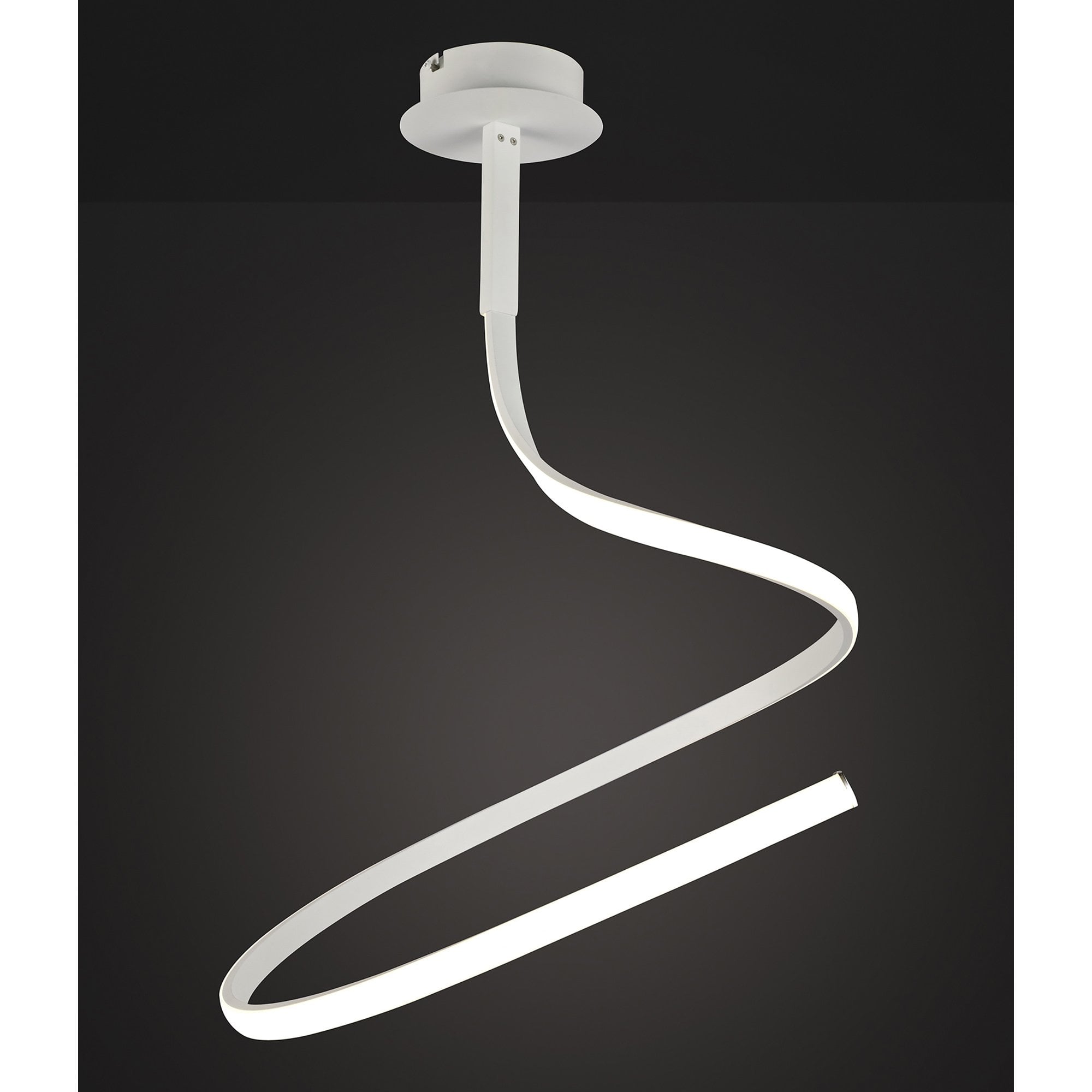 M6002 Nur Blanco Semi Flush 30W LED Dimmable White/Frosted Acrylic