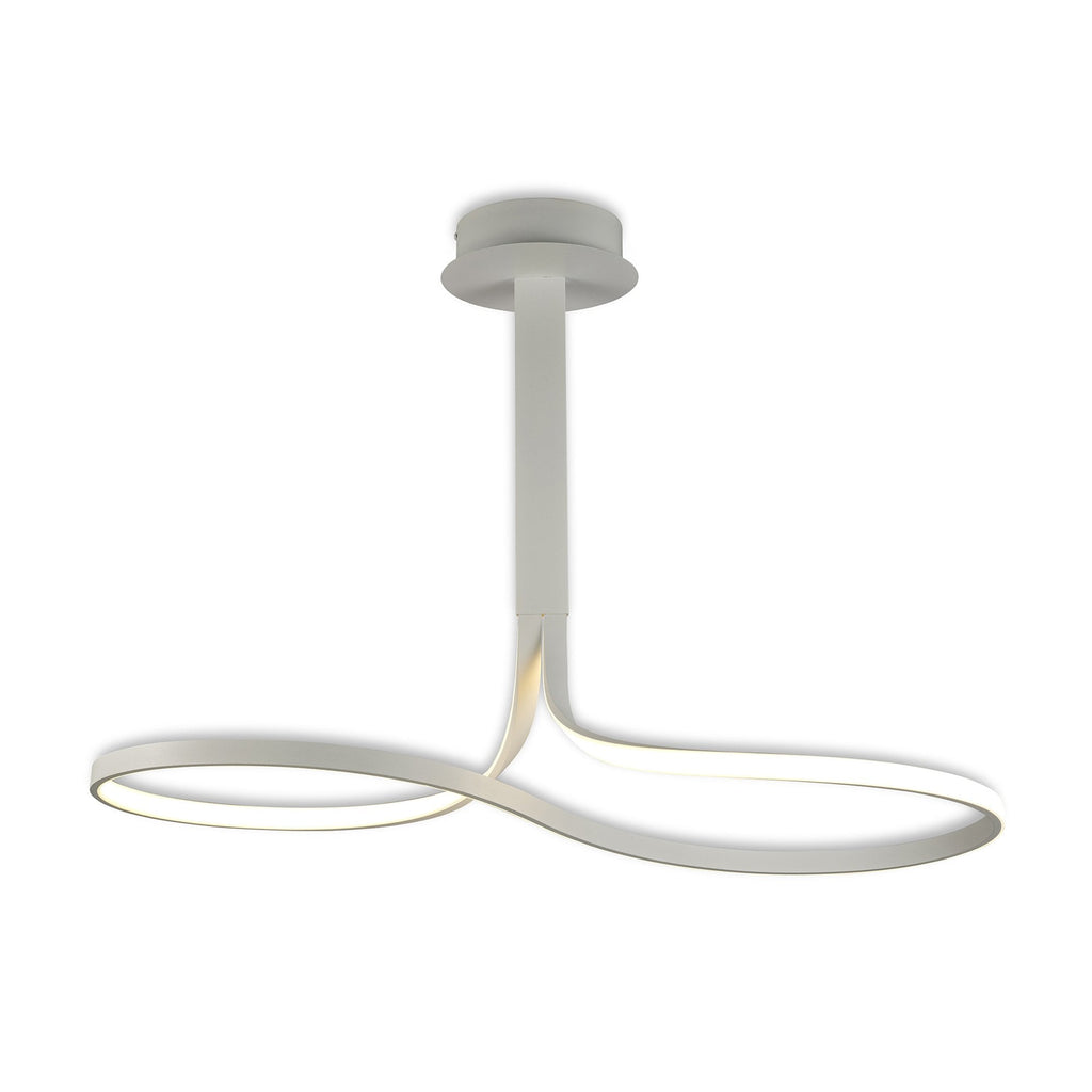 M6003 Nur Blanco Rectangular Semi Flush Tall 40W LED Dimmable White/Frosted Acrylic