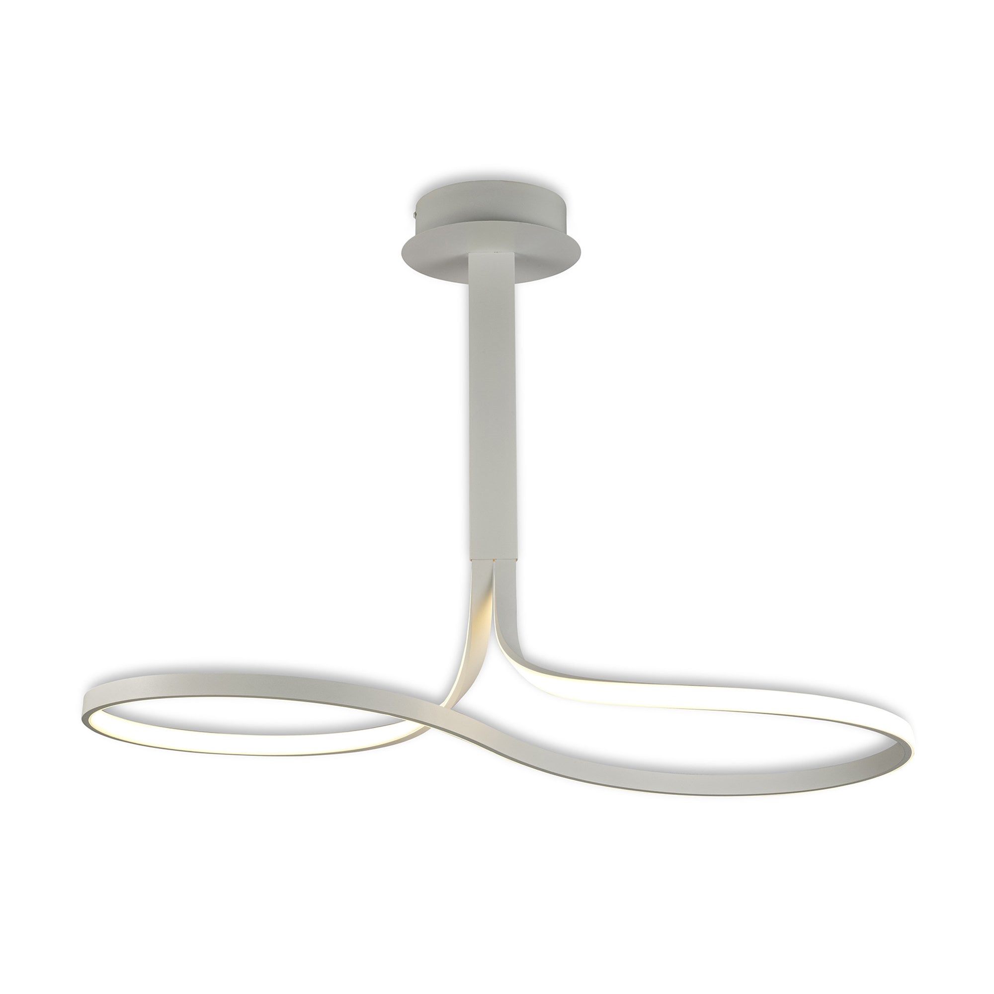 M6003 Nur Blanco Rectangular Semi Flush Tall 40W LED Dimmable White/Frosted Acrylic