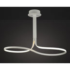 M6003 Nur Blanco Rectangular Semi Flush Tall 40W LED Dimmable White/Frosted Acrylic