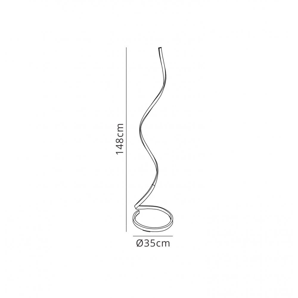 M6009 Nur Blanco Floor Lamp 20W LED Dimmable White/Frosted Acrylic
