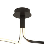 M5360 Nur Brown Oxide Rectangular Semi Flush 40W LED Frosted Acrylic/Brown Oxide