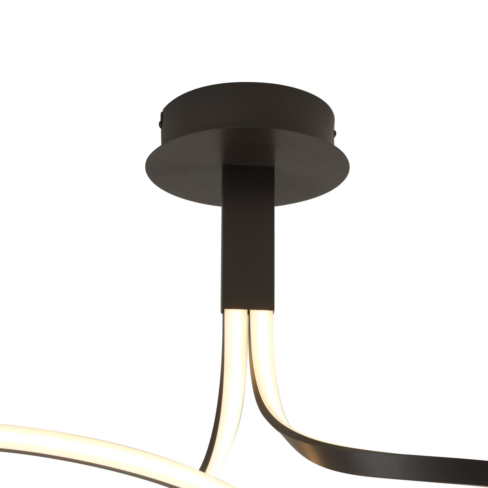 M5360 Nur Brown Oxide Rectangular Semi Flush 40W LED Frosted Acrylic/Brown Oxide