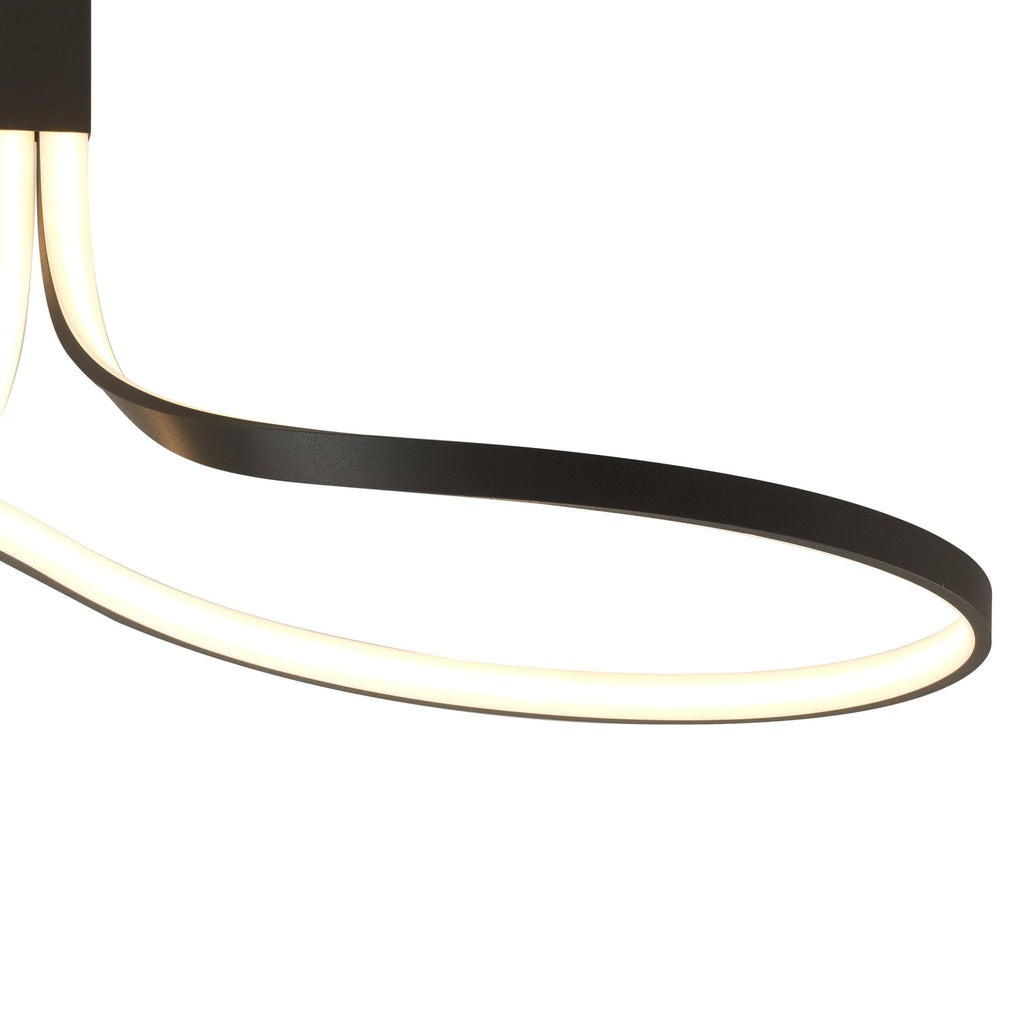 M5360 Nur Brown Oxide Rectangular Semi Flush 40W LED Frosted Acrylic/Brown Oxide