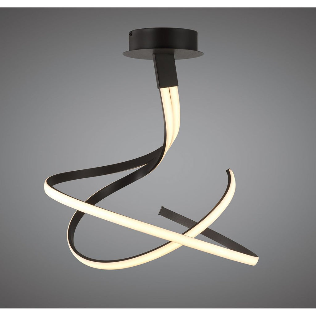 M5361 Nur Brown Oxide Semi Flush 50W LED Frosted Acrylic/Brown Oxide