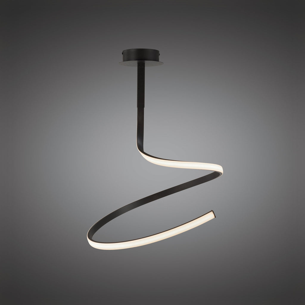 M5362 Nur Brown Oxide Semi Flush 30W LED Frosted Acrylic/Brown Oxide
