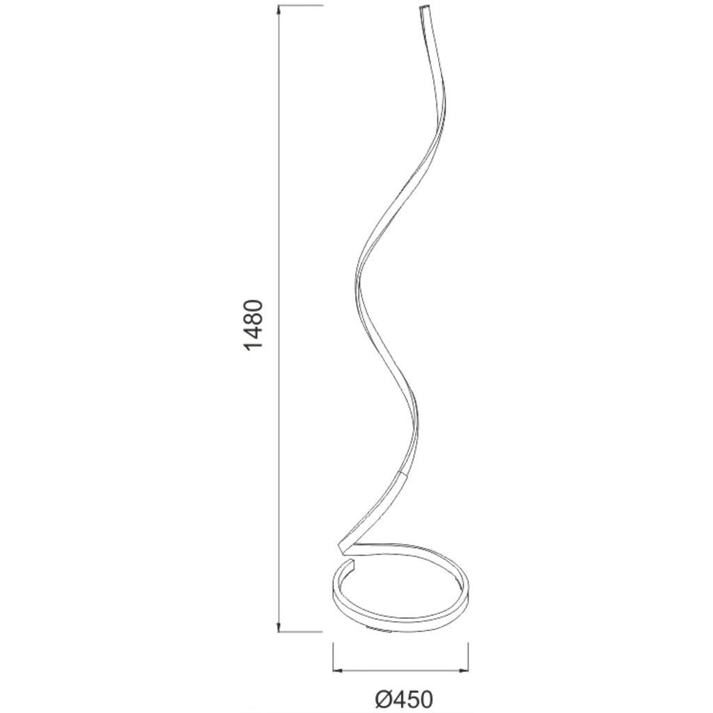 M5363 Nur Brown Oxide Floor Lamp 20W LED Dimmable Frosted Acrylic/Brown Oxide