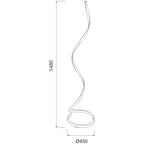M5363 Nur Brown Oxide Floor Lamp 20W LED Dimmable Frosted Acrylic/Brown Oxide