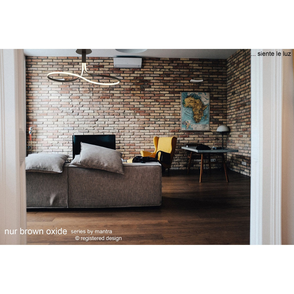 M5365 Nur Brown Oxide Wall Lamp 10W LED Frosted Acrylic/Brown Oxide