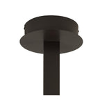 M5825 Nur Brown Oxide Rectangular Semi Flush Tall 40W LED Frosted Acrylic/Brown Oxide