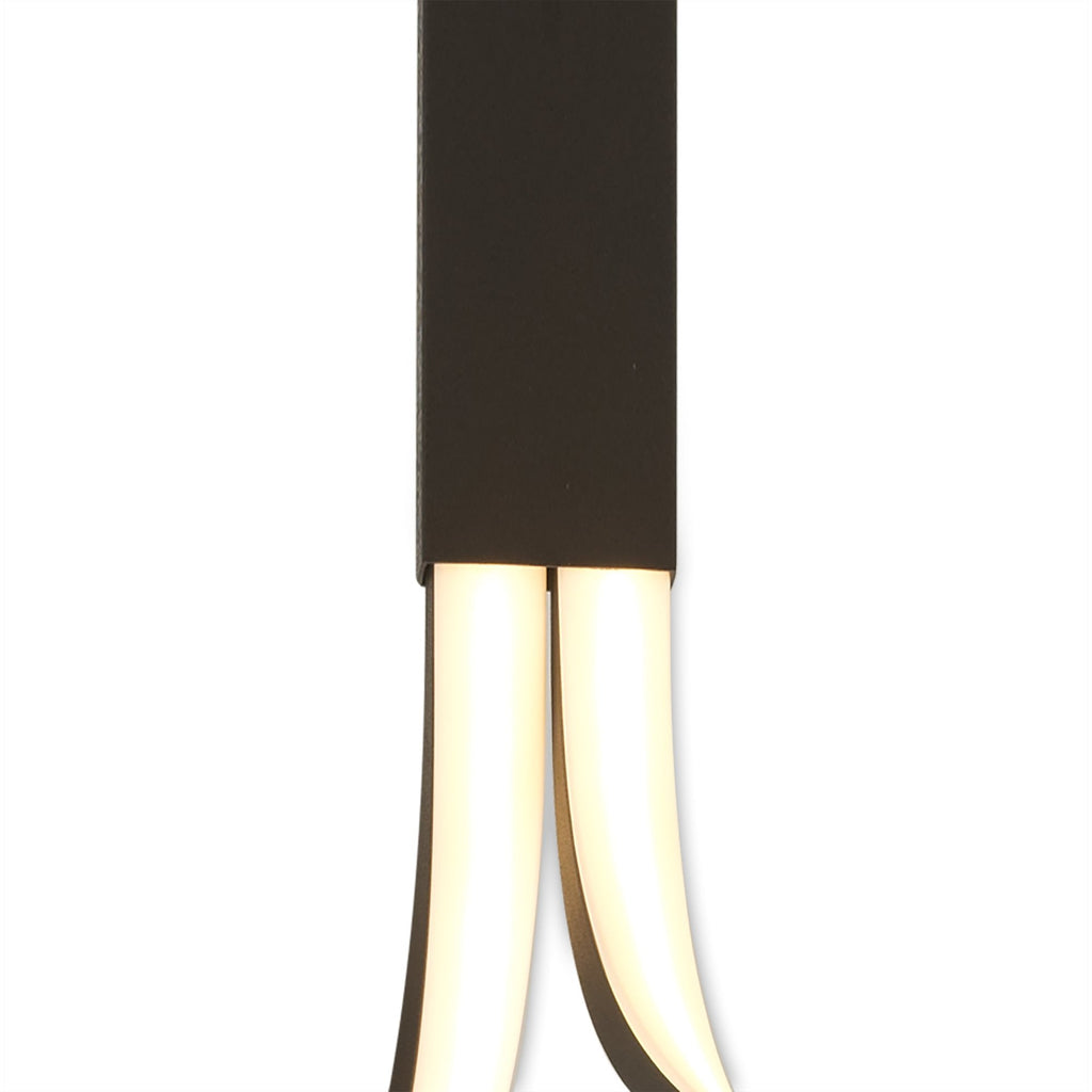 M5825 Nur Brown Oxide Rectangular Semi Flush Tall 40W LED Frosted Acrylic/Brown Oxide