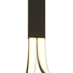 M5825 Nur Brown Oxide Rectangular Semi Flush Tall 40W LED Frosted Acrylic/Brown Oxide