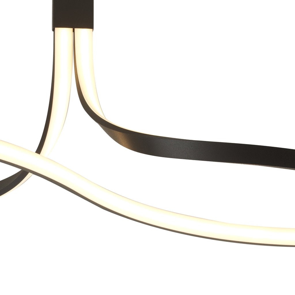 M5826 Nur Brown Oxide Rectangular Semi Flush 40W LED Dimmable Frosted Acrylic/Brown Oxide
