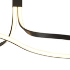 M5826 Nur Brown Oxide Rectangular Semi Flush 40W LED Dimmable Frosted Acrylic/Brown Oxide