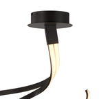 M5827 Nur Brown Oxide Semi Flush 50W LED Dimmable Frosted Acrylic/Brown Oxide
