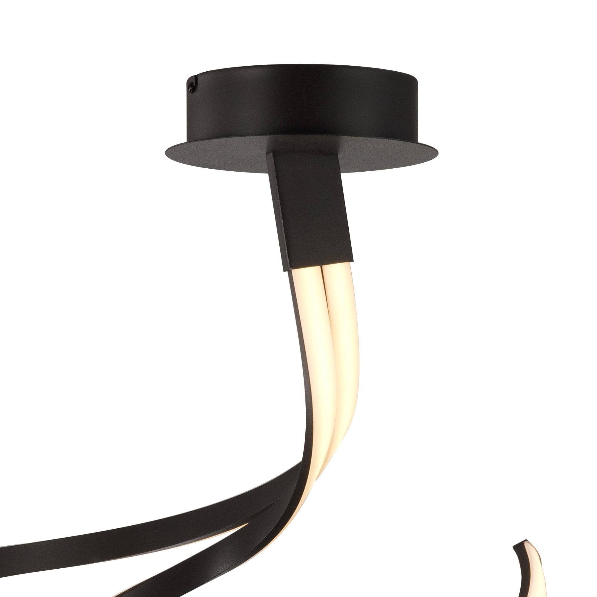 M5827 Nur Brown Oxide Semi Flush 50W LED Dimmable Frosted Acrylic/Brown Oxide