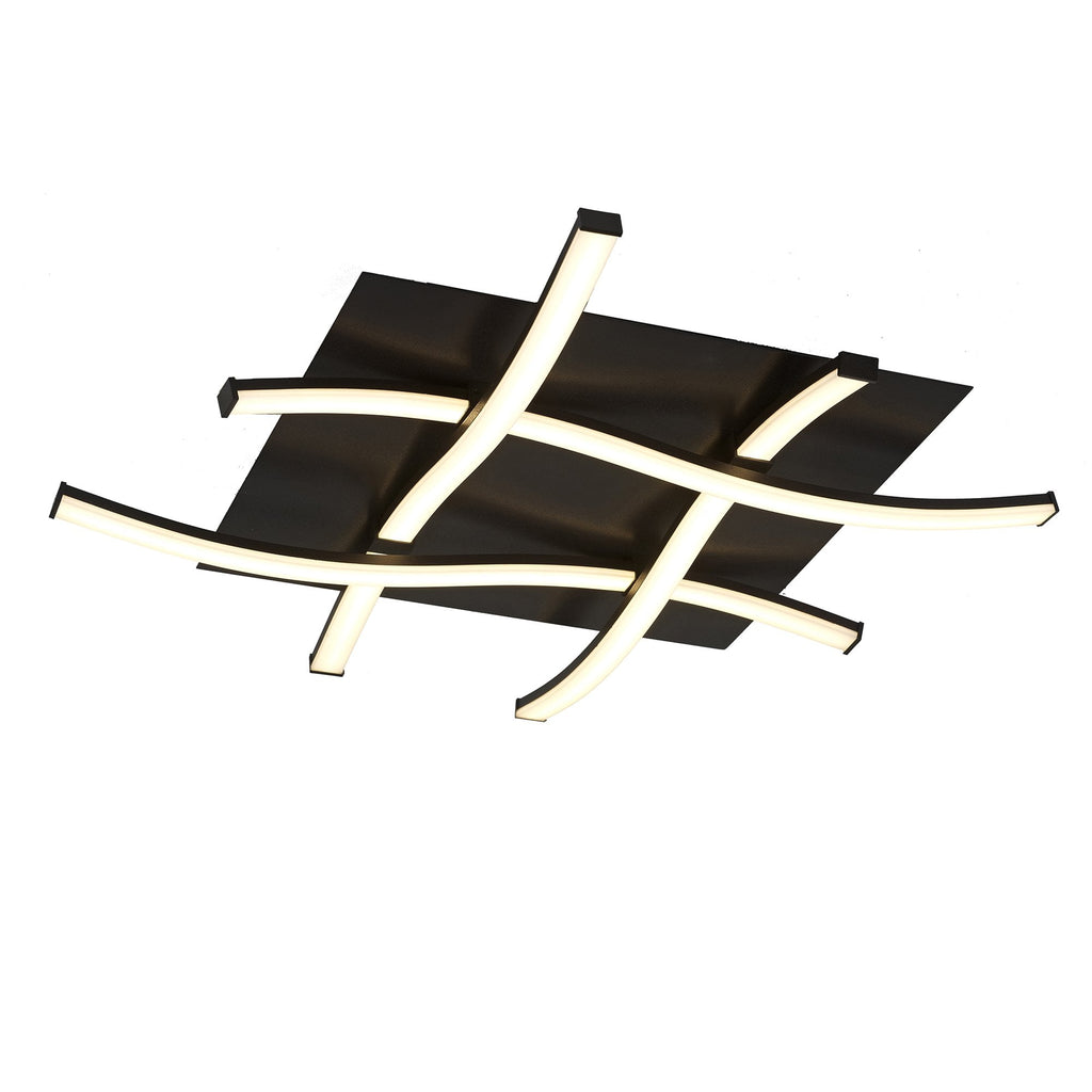 M5828 Nur Brown Oxide Square Ceiling 34W LED Dimmable Frosted Acrylic/Brown Oxide