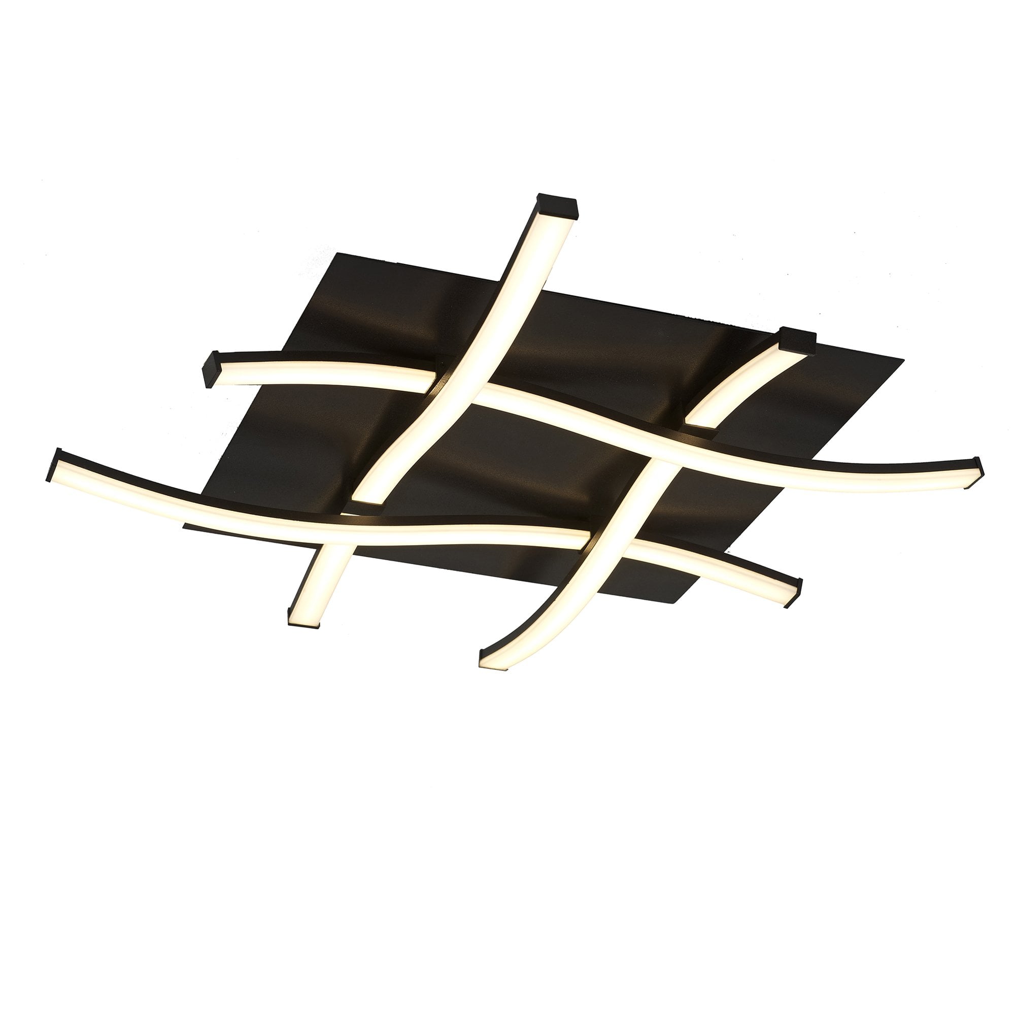 M5828 Nur Brown Oxide Square Ceiling 34W LED Dimmable Frosted Acrylic/Brown Oxide