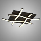 M5828 Nur Brown Oxide Square Ceiling 34W LED Dimmable Frosted Acrylic/Brown Oxide