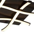 M5828 Nur Brown Oxide Square Ceiling 34W LED Dimmable Frosted Acrylic/Brown Oxide