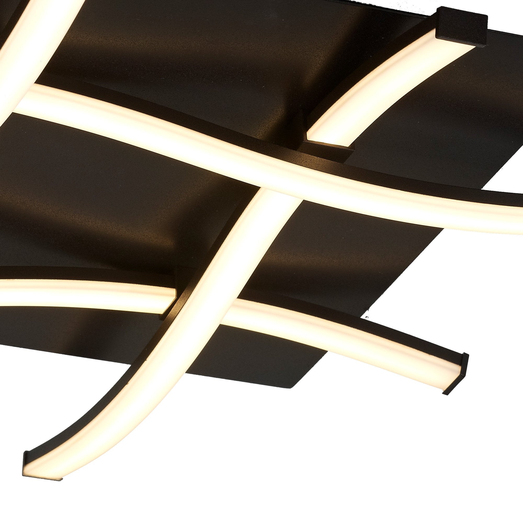 M5828 Nur Brown Oxide Square Ceiling 34W LED Dimmable Frosted Acrylic/Brown Oxide