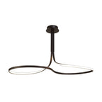 M5806 Nur Brown Oxide XL Rectangular Semi Flush 50W LED Frosted Acrylic/Brown Oxide