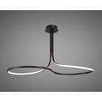 M5806 Nur Brown Oxide XL Rectangular Semi Flush 50W LED Frosted Acrylic/Brown Oxide