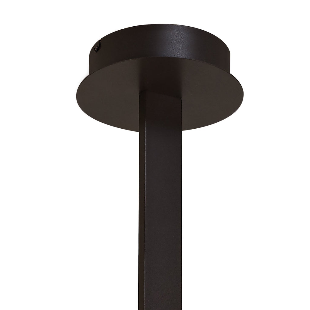 M5806 Nur Brown Oxide XL Rectangular Semi Flush 50W LED Frosted Acrylic/Brown Oxide