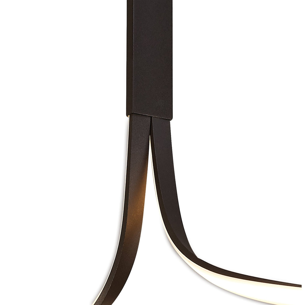 M5806 Nur Brown Oxide XL Rectangular Semi Flush 50W LED Frosted Acrylic/Brown Oxide