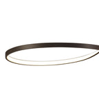 M5806 Nur Brown Oxide XL Rectangular Semi Flush 50W LED Frosted Acrylic/Brown Oxide