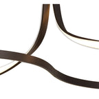 M5806 Nur Brown Oxide XL Rectangular Semi Flush 50W LED Frosted Acrylic/Brown Oxide