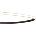 M5806 Nur Brown Oxide XL Rectangular Semi Flush 50W LED Frosted Acrylic/Brown Oxide