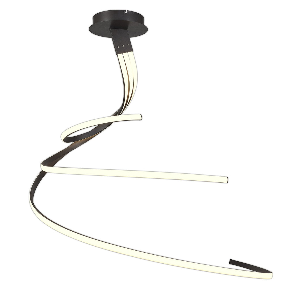M5807 Nur Brown Oxide XL Semi Flush 80W LED Frosted Acrylic/Brown Oxide