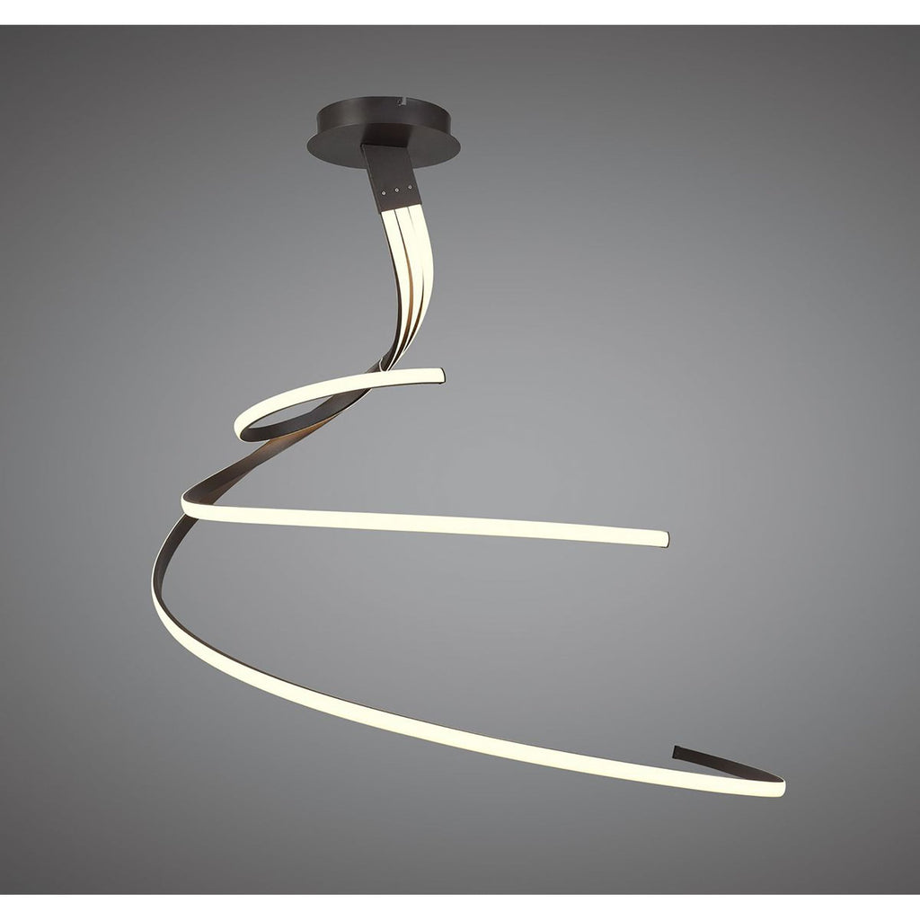 M5807 Nur Brown Oxide XL Semi Flush 80W LED Frosted Acrylic/Brown Oxide