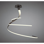 M5807 Nur Brown Oxide XL Semi Flush 80W LED Frosted Acrylic/Brown Oxide