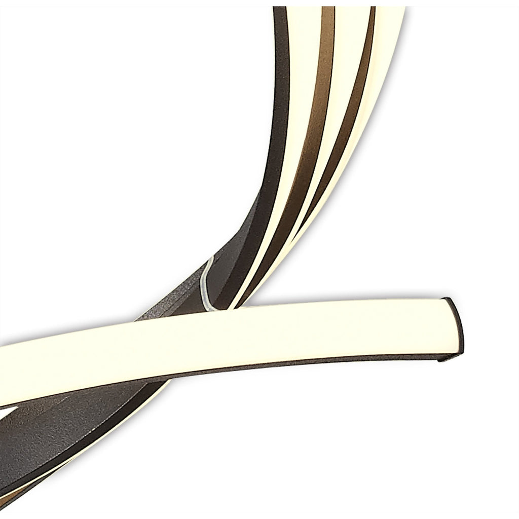 M5807 Nur Brown Oxide XL Semi Flush 80W LED Frosted Acrylic/Brown Oxide
