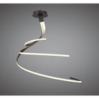 M5832 Nur Brown Oxide XL Semi Flush 80W LED Dimmable Frosted Acrylic/Brown Oxide