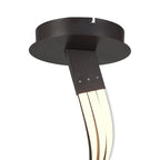 M5832 Nur Brown Oxide XL Semi Flush 80W LED Dimmable Frosted Acrylic/Brown Oxide