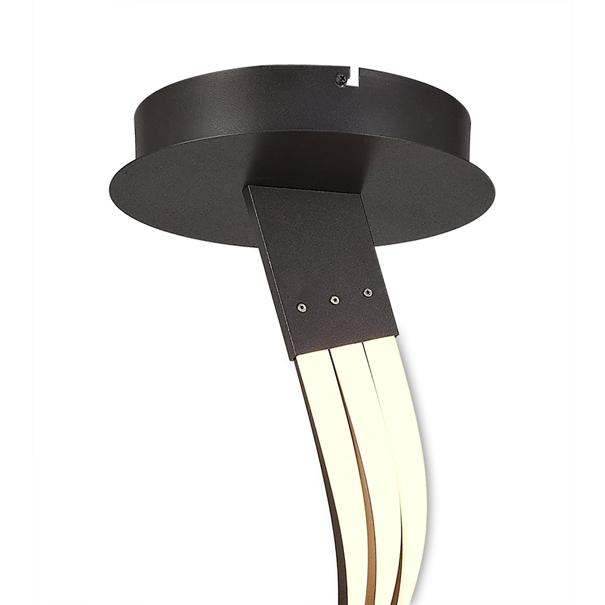 M5832 Nur Brown Oxide XL Semi Flush 80W LED Dimmable Frosted Acrylic/Brown Oxide