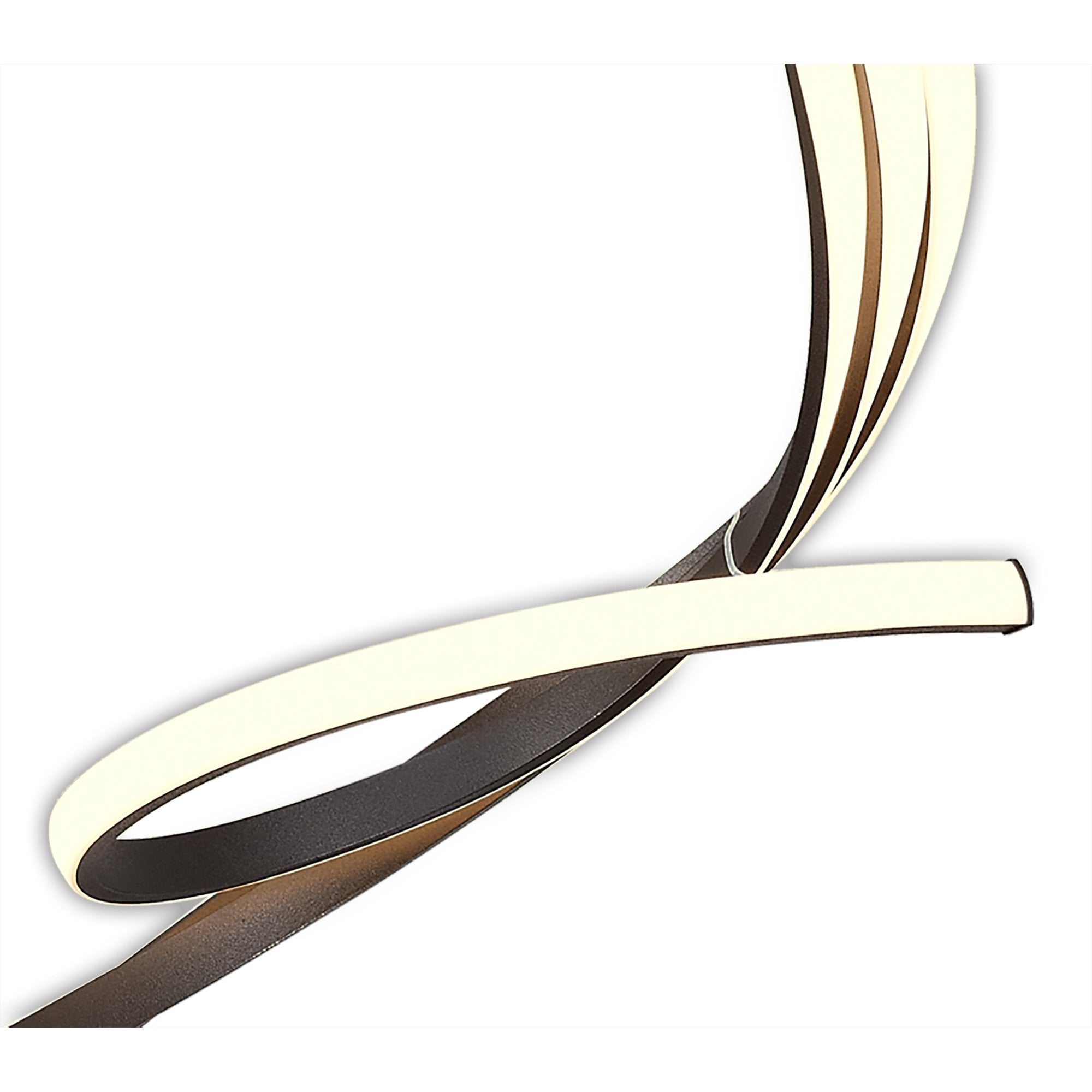 M5832 Nur Brown Oxide XL Semi Flush 80W LED Dimmable Frosted Acrylic/Brown Oxide